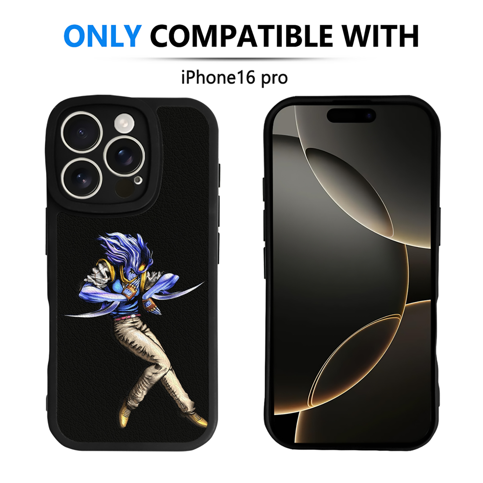 （画像用） ジョジョの奇妙な冒険 JoJo's Bizarre Adventure 【iPhone 16シリーズ対応】シリコンスマホケース（レザー調） 材質：シリコン
